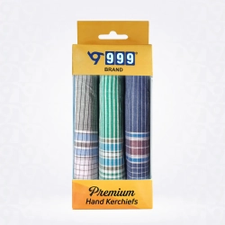 Hankies-Platinum Check Kercheifs